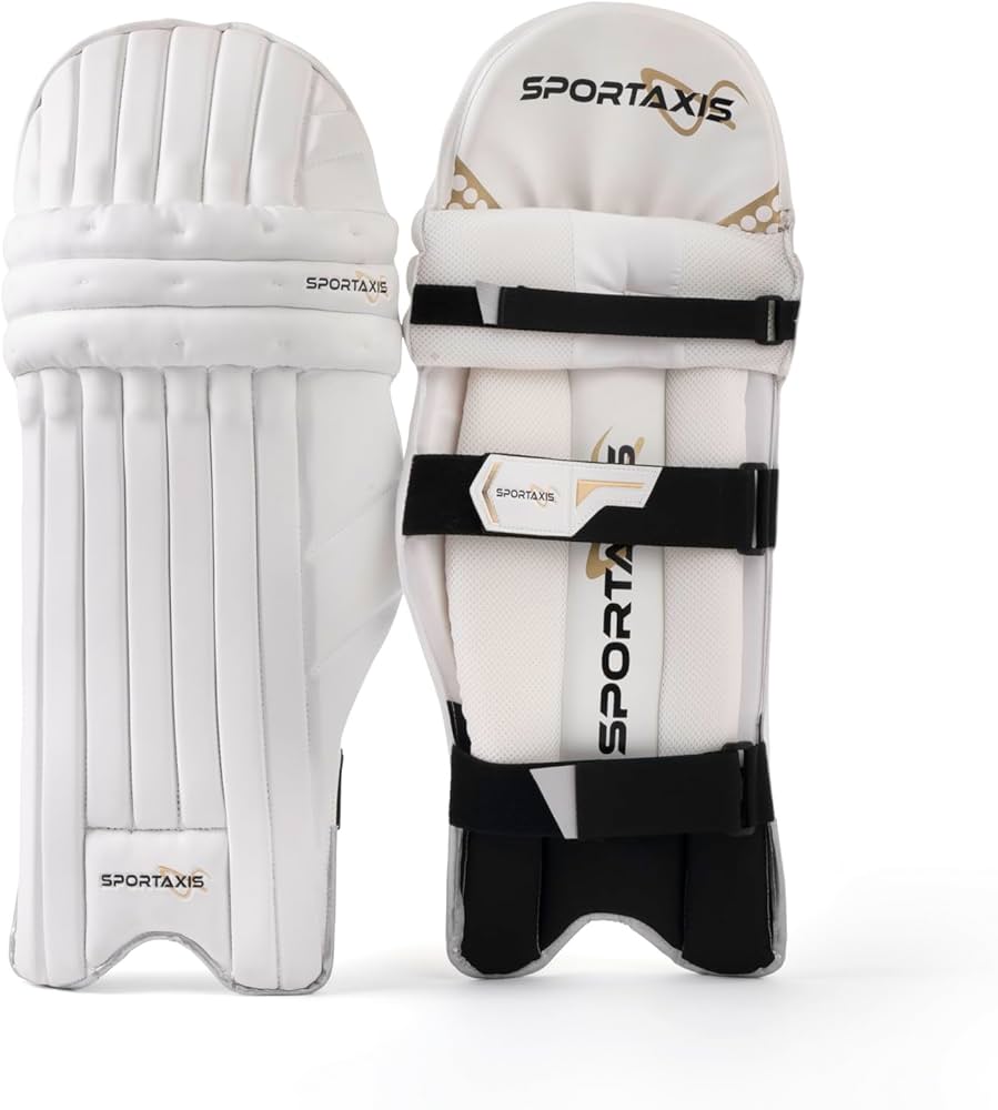 best white batting padds with white black ground