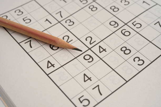 Sudoku puzzle, game to play for keep you brain younger for developing Alzheimer disease in senior patient.