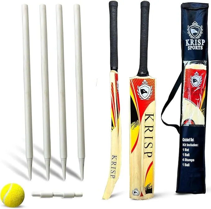 Cricket Bat Gift Set Wooden Cricket Bat Kit