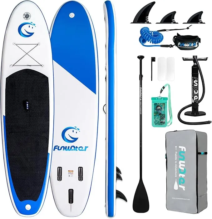 FunWater Stand Up Paddle Board Ultra-Light Inflatable Paddleboard with SUP Accessories for Adults & Youth of All Skill Levels