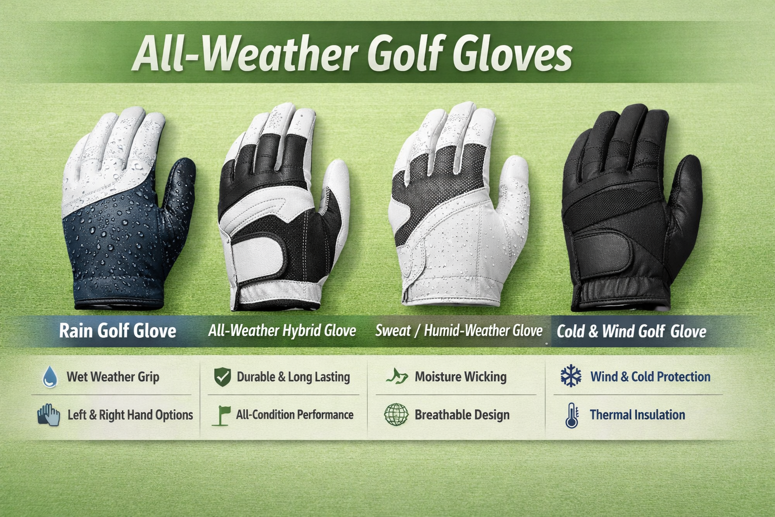 All weather Golf gloves