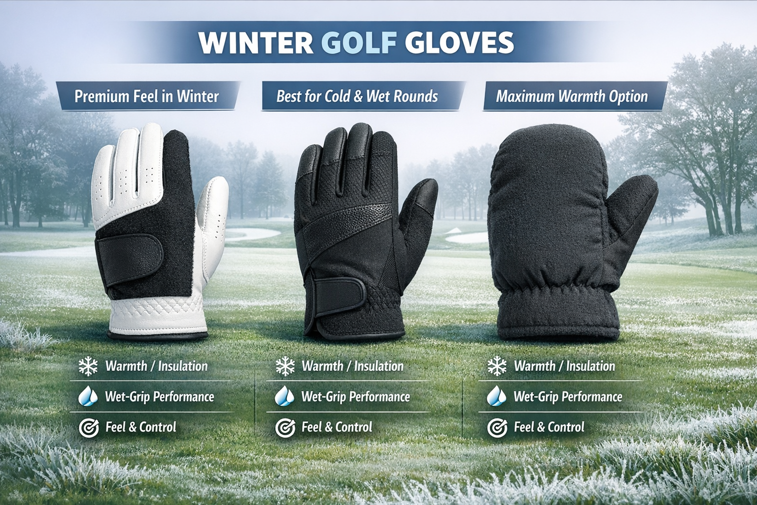 Winter golf gloves