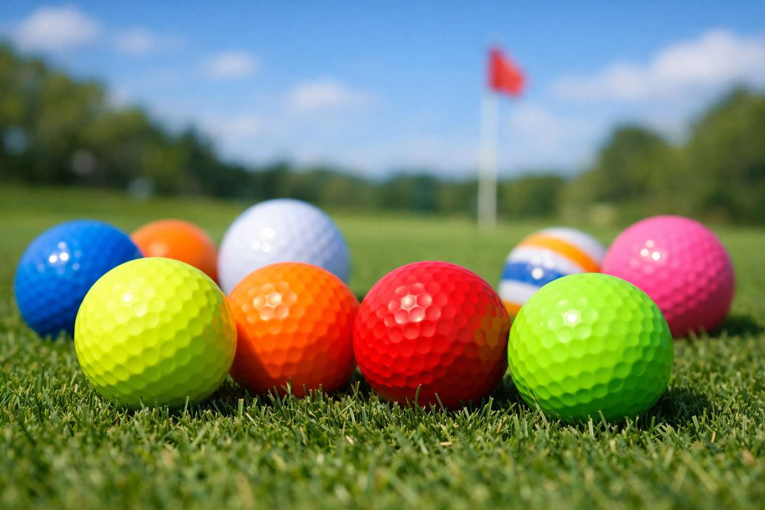 colored golf balls